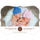 Brown Circle Date Twins Photo Birth Announcements Image 3 of 6